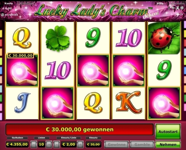 Lucky Ladys Charm Gewinn
